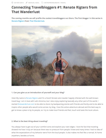  Bohemian Birds, Connecting travelbloggers #1 / November 2014