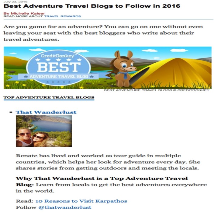 creditdonkey-adventureblogs-mention-thatwanderlust-travel