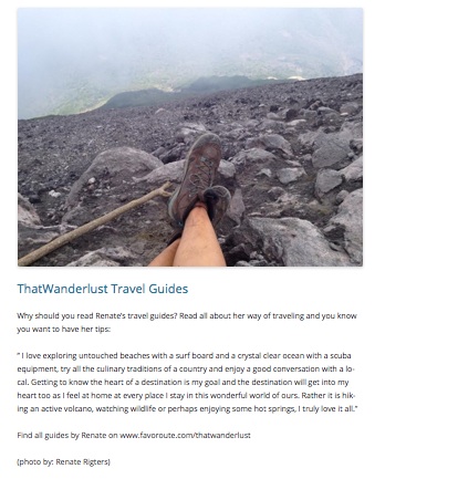 Favoroute, ThatWanderlust Travel Guides / July 2014