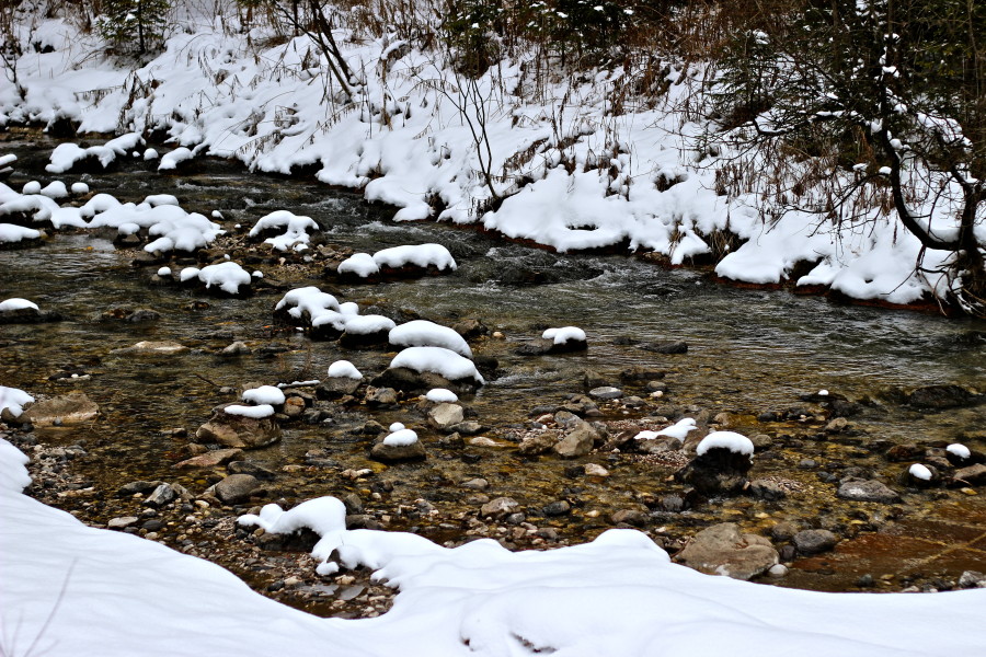 another snowy river in canazei