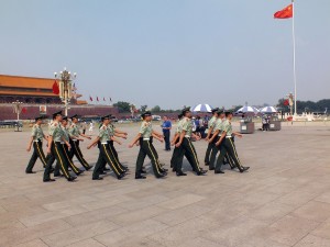 Soldiers marching